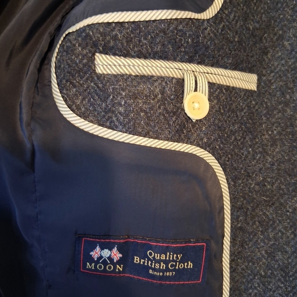 J.Crew Long Parke Blazer In Navy Herringbone English Wool Size 2 NWOT - Picture 8 of 10